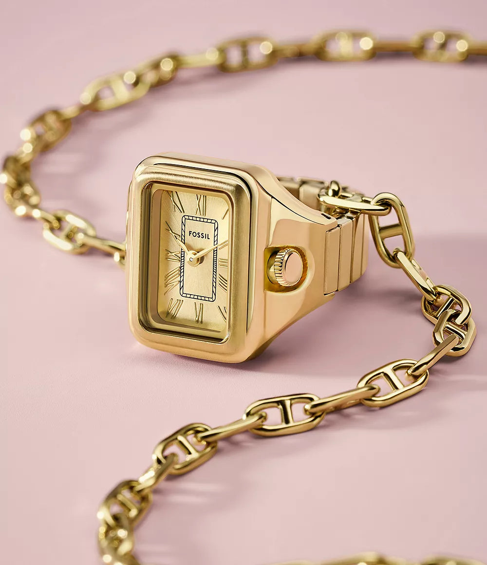 Raquel Watch Ring Two-Hand Gold-Tone Stainless Steel -ES5343