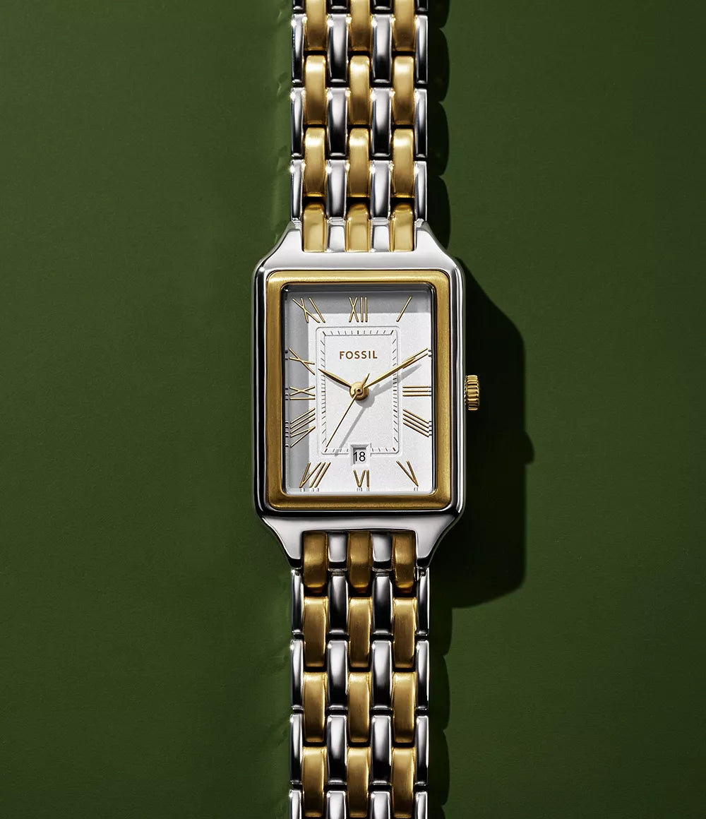 FOSSIL Raquel Three-Hand Date Two-Tone Stainless Steel Watch - ES5368
