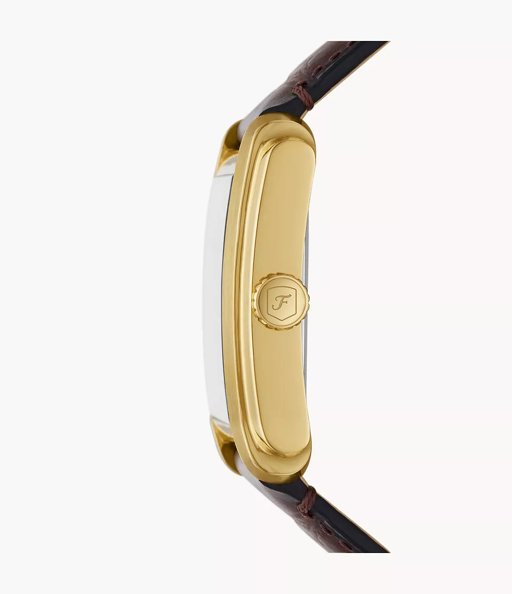 FOSSIL Carraway Three-Hand Brown Croco Leather Watch - FS6011