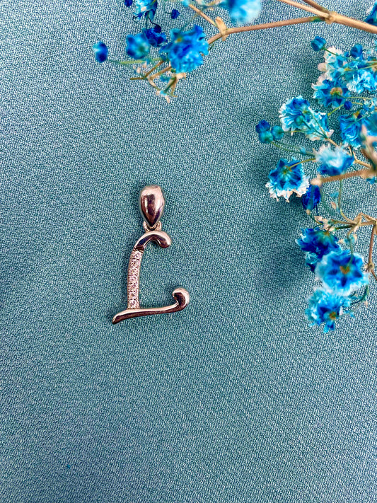 Sterling Silver L Letter Pendant