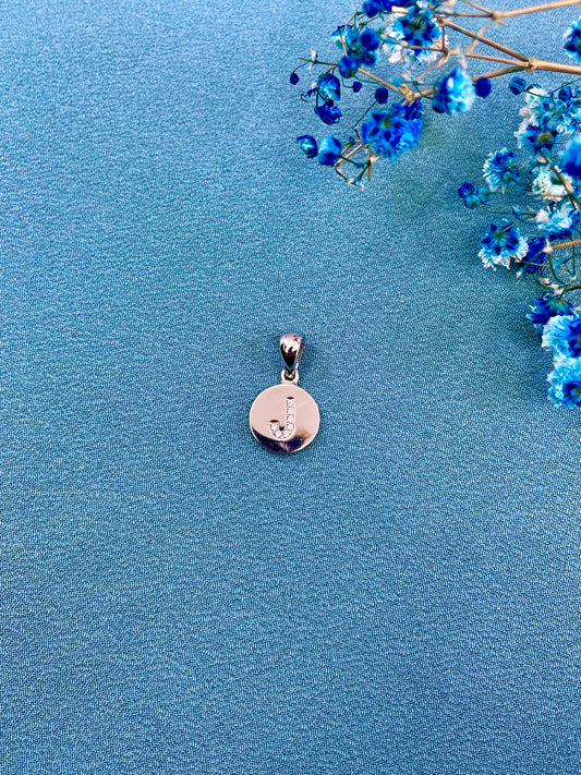 Sterling Silver letter J pendant