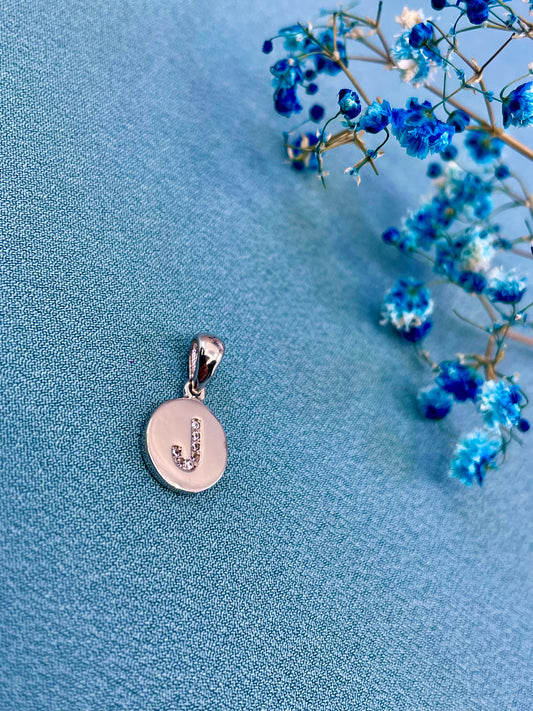 Sterling Silver letter J pendant
