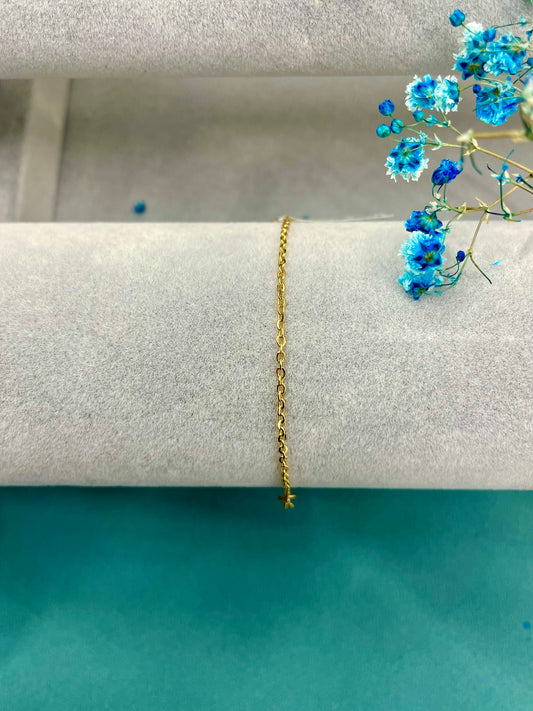 18ct Yellow Gold Chain Baby Bracelet