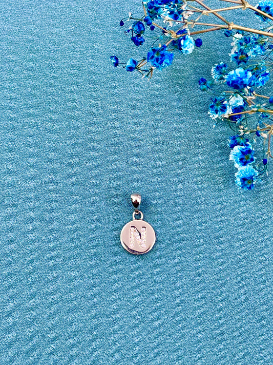 Sterling Silver letter N pendant