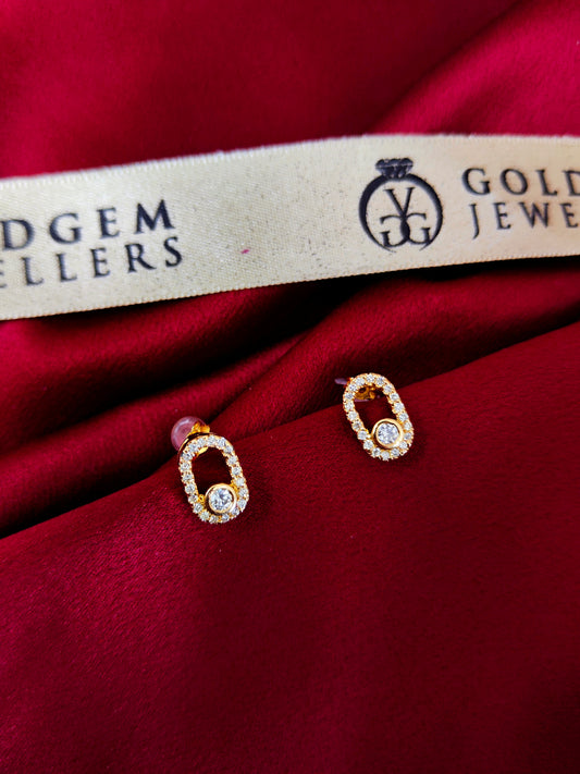 18ct Yellow Gold Natural Diamond Earrings
