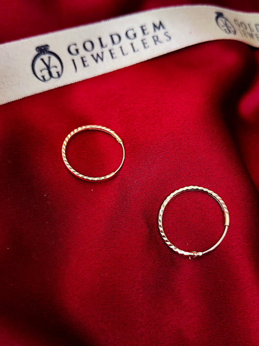 18CT Yellow Gold Hoop Earrings