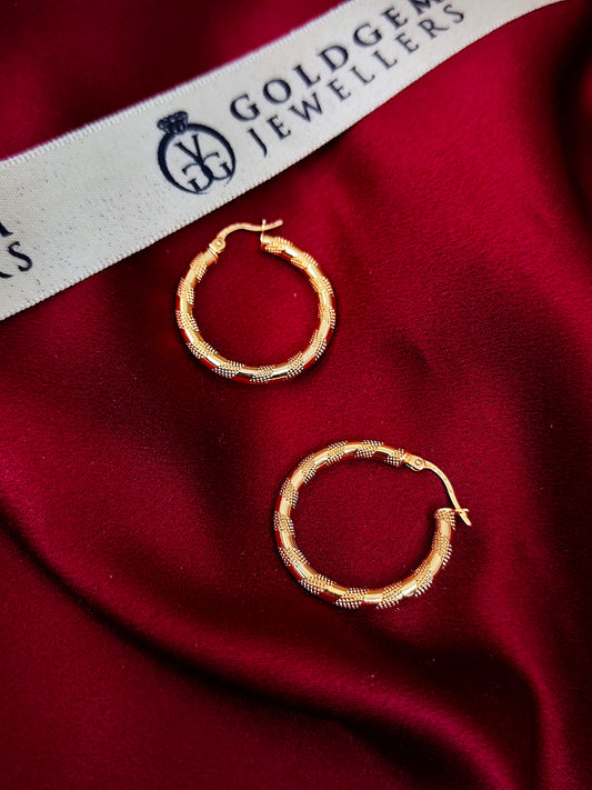18CT Yellow Gold Hoop Earrings