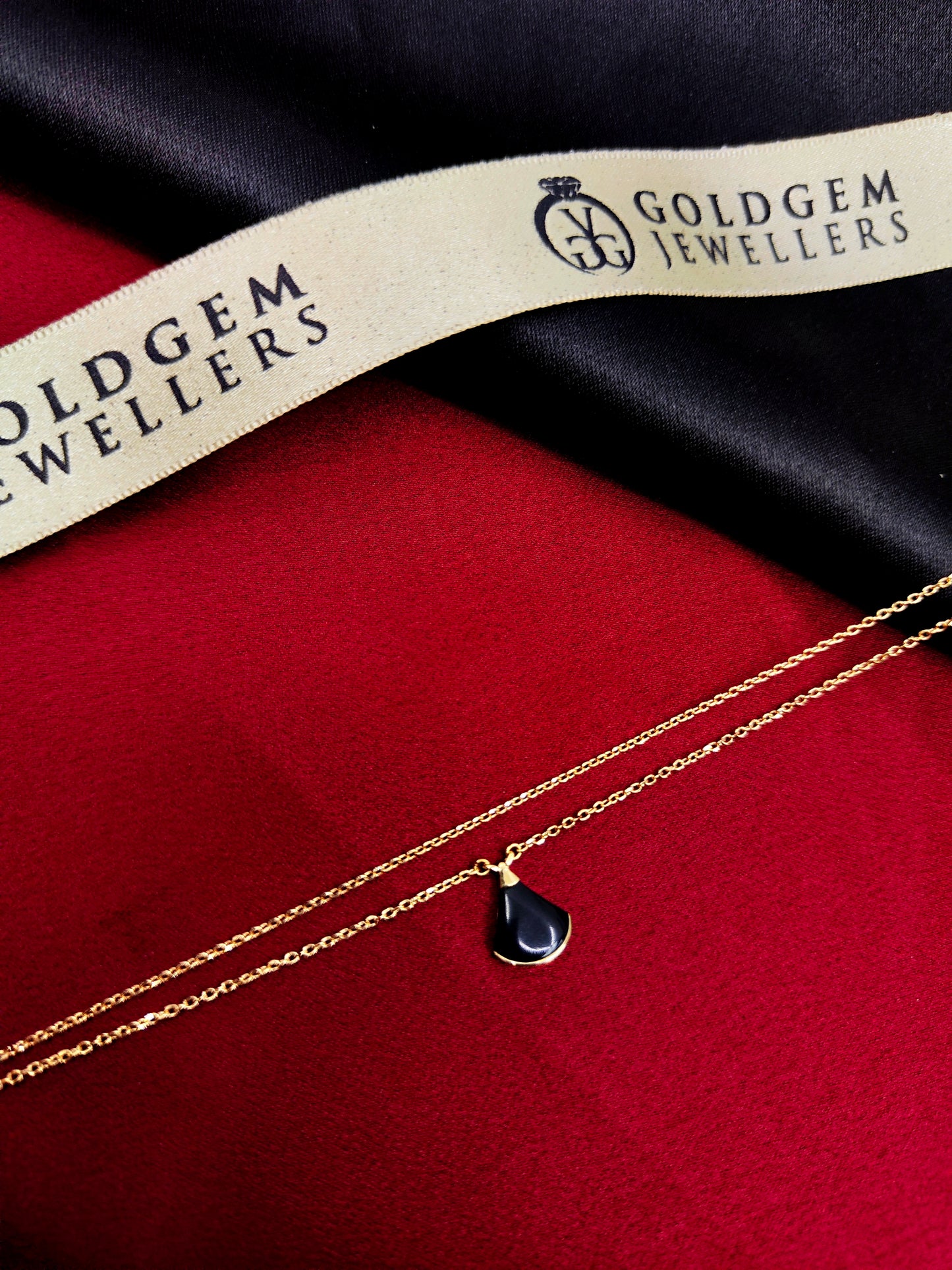 18ct Yellow Gold Double Row Designer Necklace