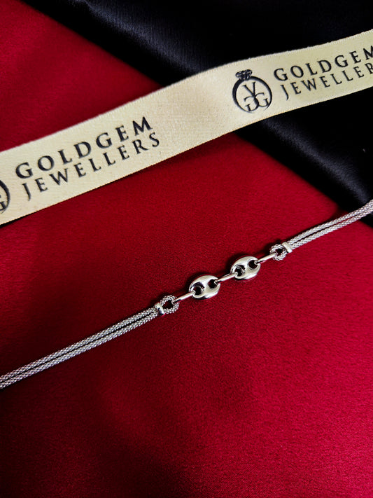 Silver 925 Double Row Bracelet