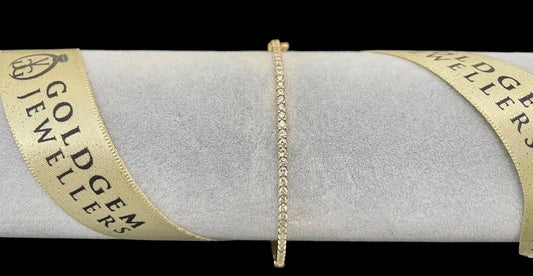 18ct Yellow Gold Diamond Tennis Bracelet