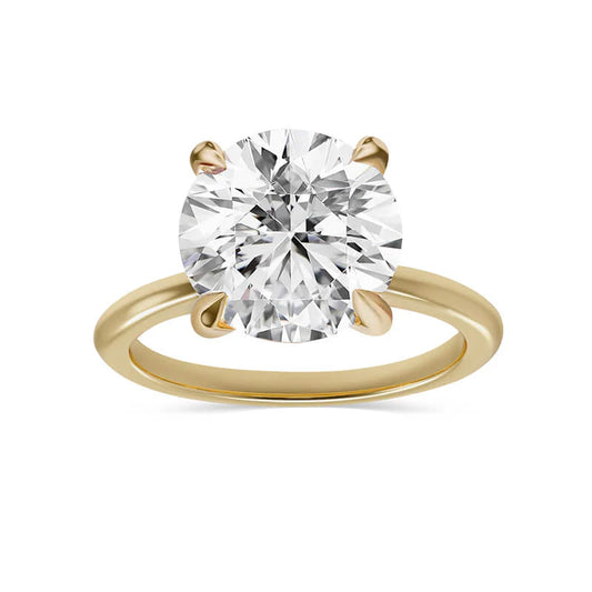 18ct Gold Lab Grown Diamond Solitaire Ring – 5ct ROUND