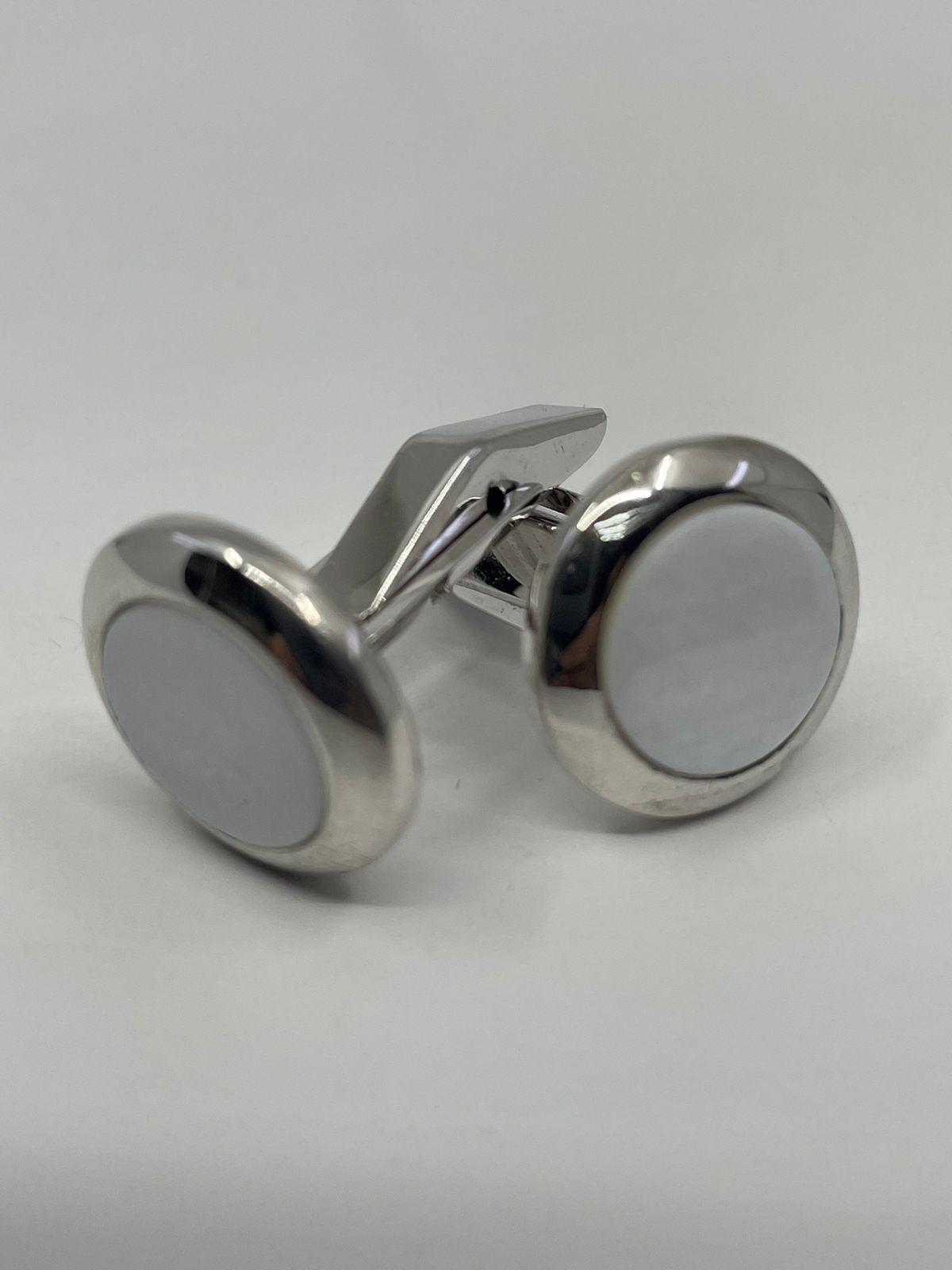 Silver and Mother of pearl cufflinks - MEN