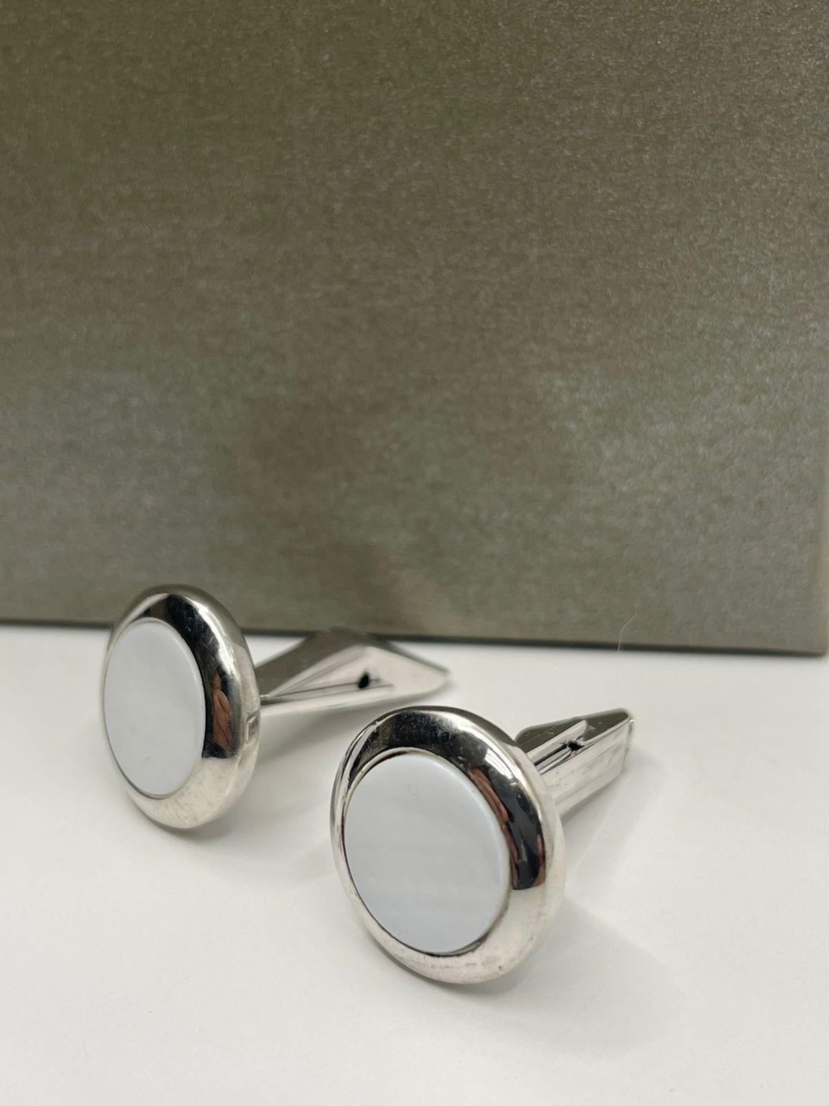 Silver and Mother of pearl cufflinks - MEN