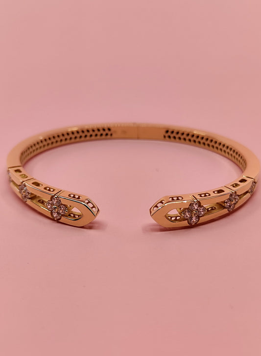 18CT Yellow Gold Cubic Zirconia Bracelet