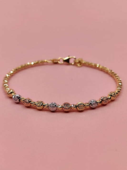 18CT Gold 3 Tone Bracelet