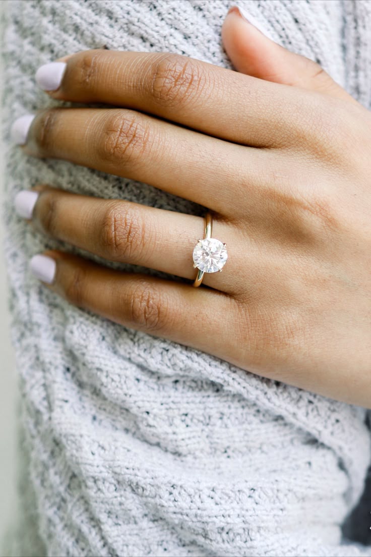 2 ct Lab Grown Diamond Round Solitaire Ring