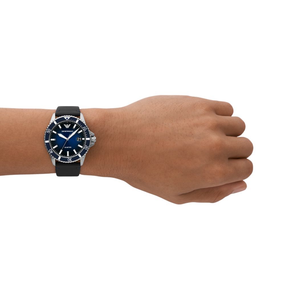 Emporio Armani Black Leather Watch - AR11516
