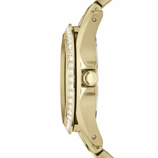 Fossil Women's Riley Gold Round Stainless Steel Watch - ES3203