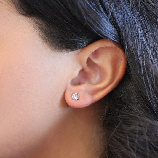 1CT LAB GROWN EARRING STUDS