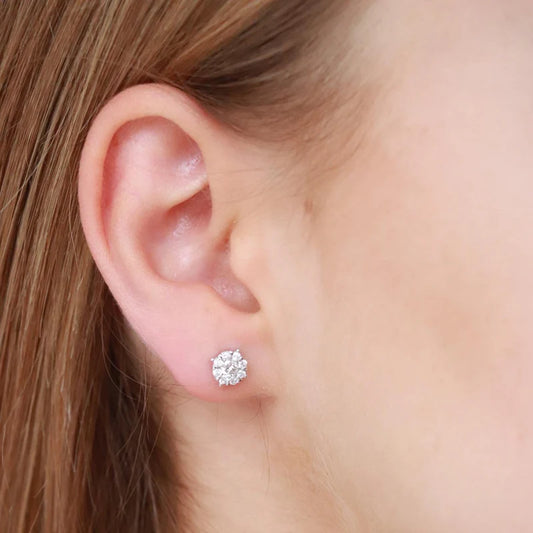 2CT LAB GROWN EARRING STUDS
