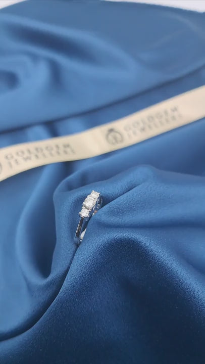 18ct White Gold Natural Diamond Ring 0.28ct