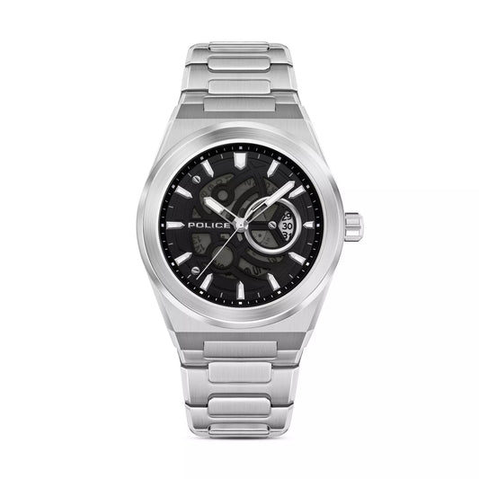 Police Silver Metal Ofset Watch PEWJH2228007