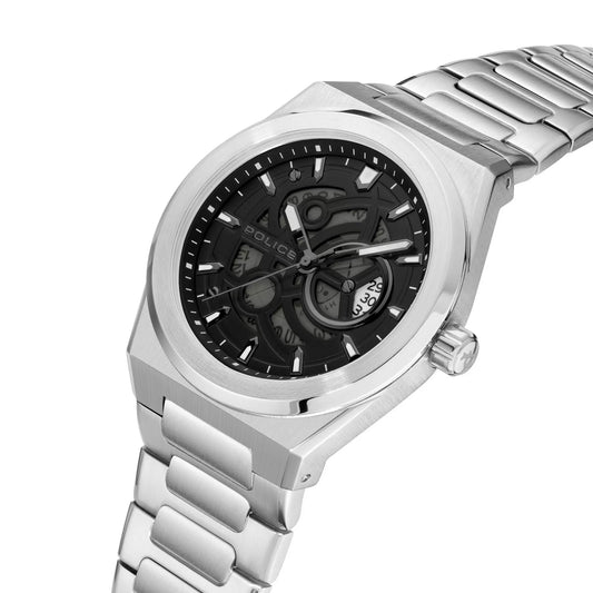 Police Silver Metal Ofset Watch PEWJH2228007