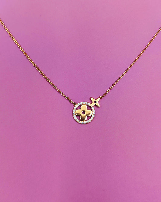 18ct Rose Gold Natural Diamond Designer Necklace