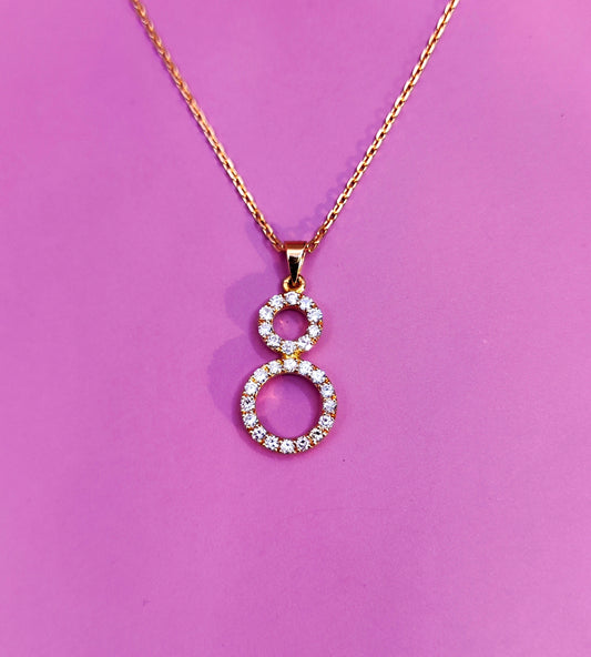 18ct Natural Diamond Rose Gold Pendant