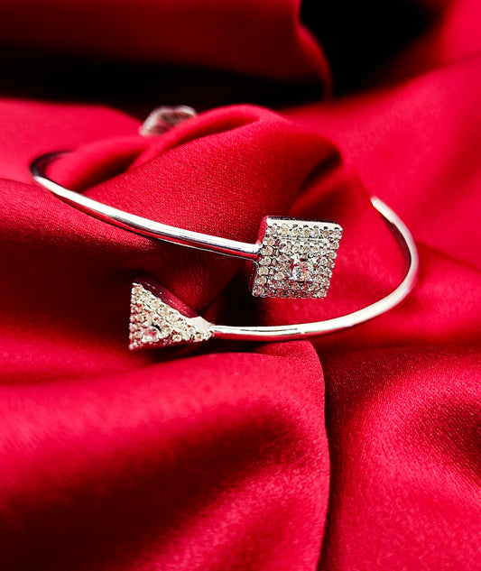 18ct White Gold Geometric Diamond Bracelet