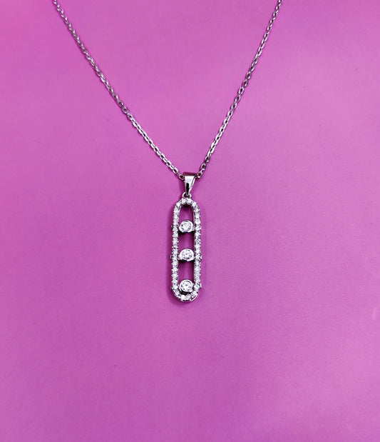 18ct White Gold Natural Diamond Pendant