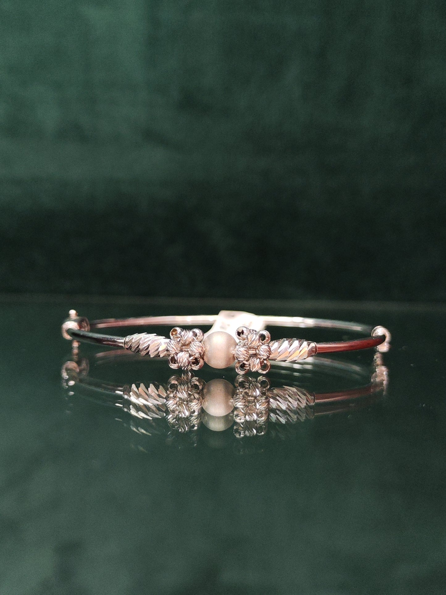 18ct White Gold Solid Bracelet