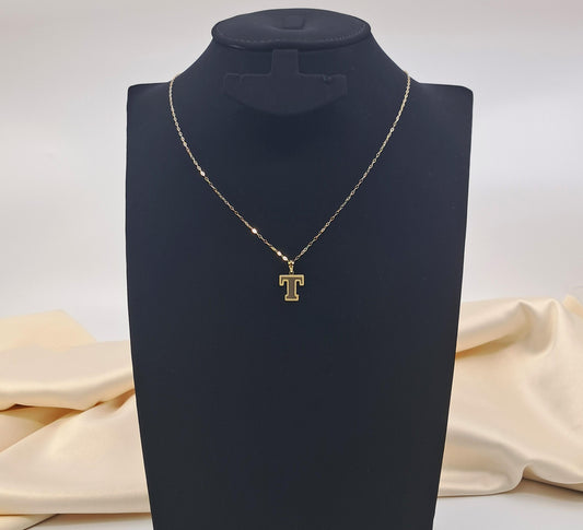 18ct Yellow Gold Alphabet T Pendant Only