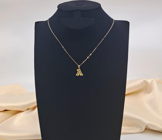 18ct Yellow Gold Alphabet A Pendant Only