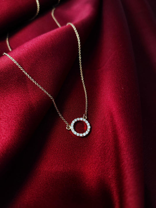 18ct Natural Diamond Rose Gold Necklace