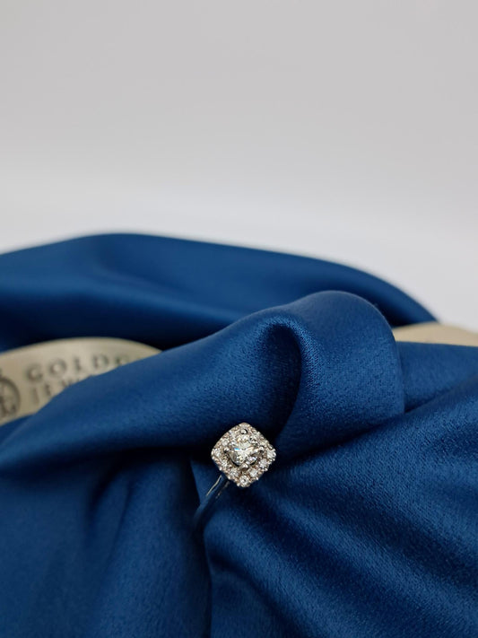 18ct White Gold Natural Diamond Ring 0.43ct