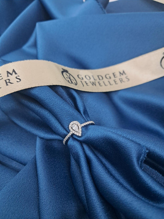 18ct White Gold Natural Diamond Ring 0.35ct