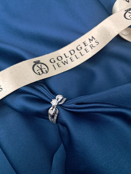 18ct White Gold Natural Diamond Ring 0.32ct