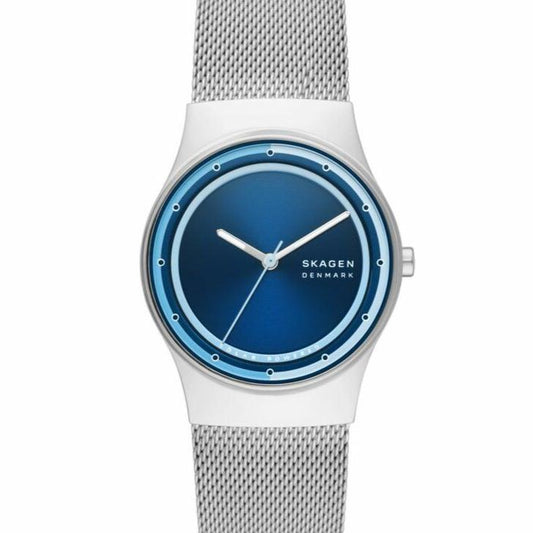 Skagen Sol Solar-Powered Silver Stainless Steel Mesh Watch - SKW3024
