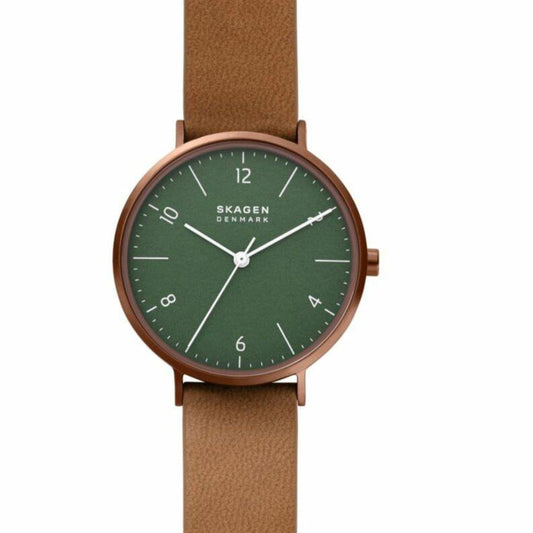 Skagen Women's Aaren Naturals Cognac Apple leather Watch - SKW2973