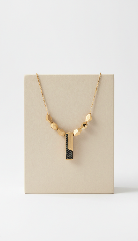 Geometric 18ct Gold Pendant Necklace