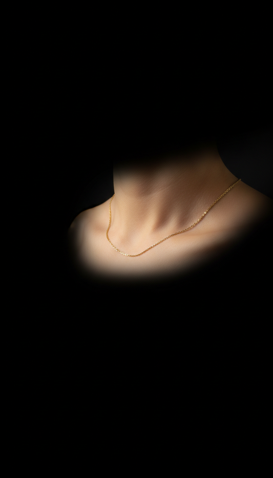 Minimalist 18ct gold chain necklace