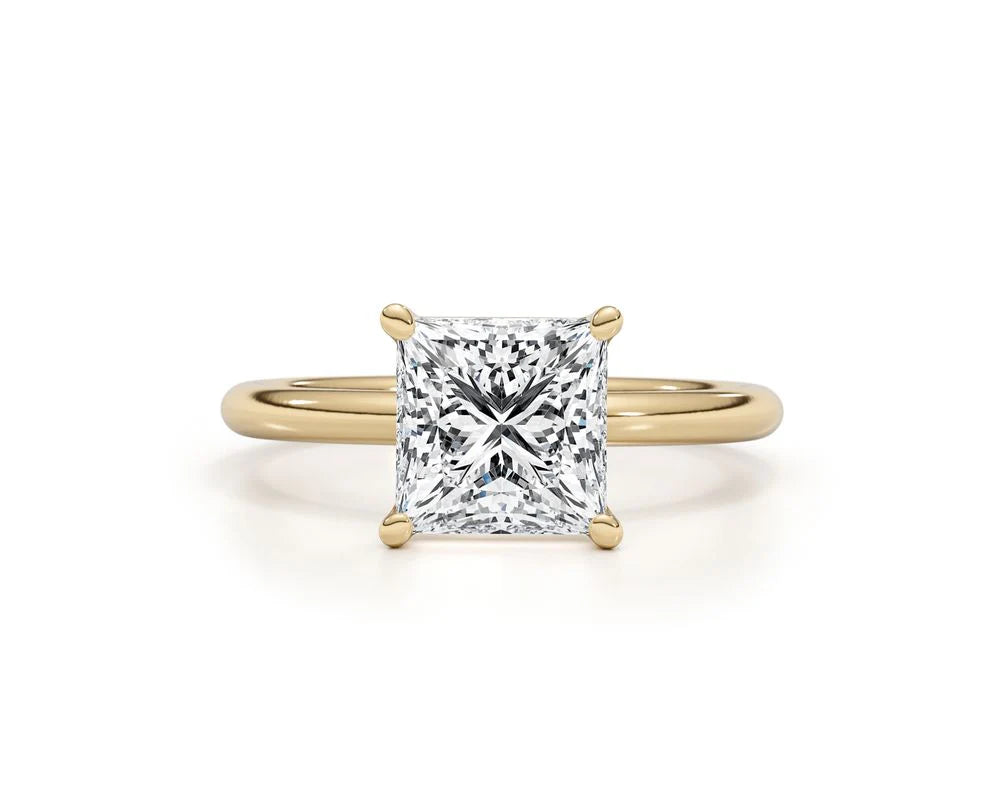 1ct Lab Grown Princess Cut Solataire Ring
