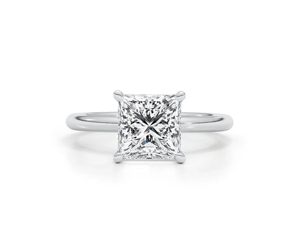 1ct Lab Grown Princess Cut Solataire Ring