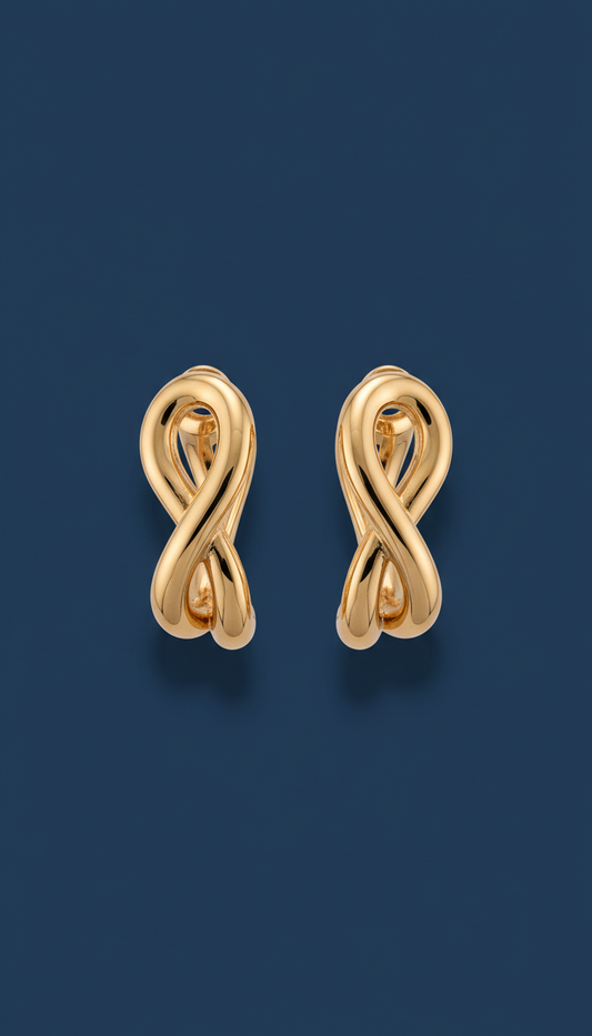 Sculptural 18k gold hoop earrings