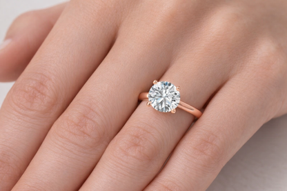 1 ct Lab Grown Diamond Round Solitaire Ring