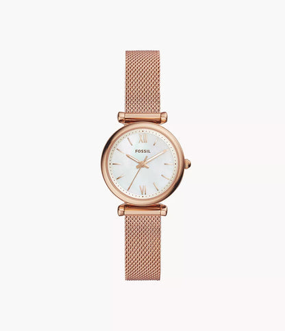 FOSSIL Carlie Mini  Rose Gold-Tone Stainless Steel Watch - ES4433