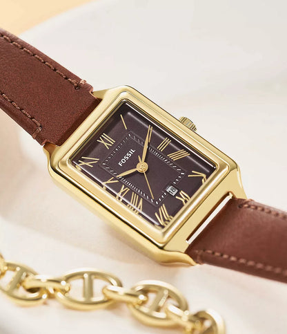 FOSSIL Raquel Medium Brown Leather Watch - ES5303