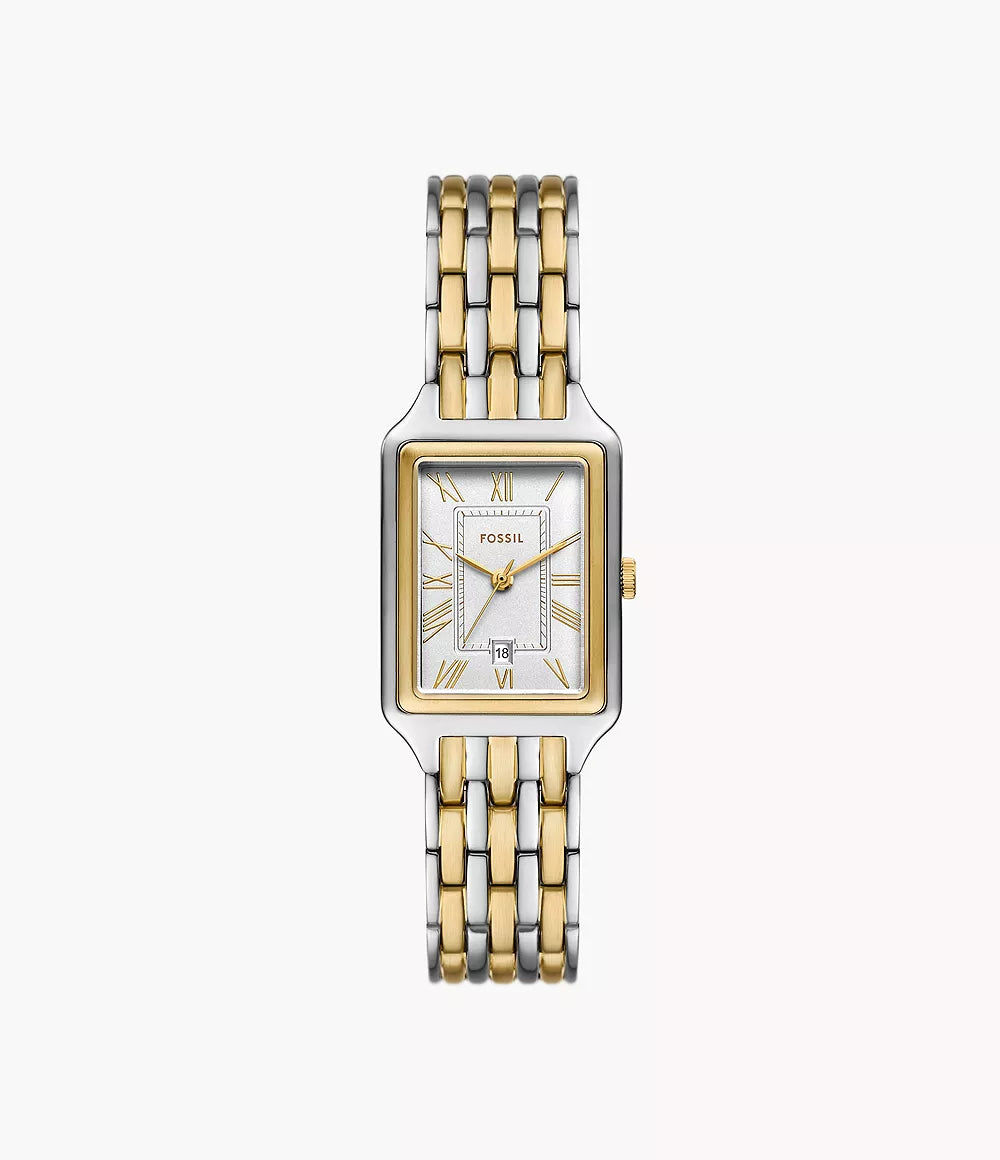 FOSSIL Raquel Three-Hand Date Two-Tone Stainless Steel Watch - ES5368