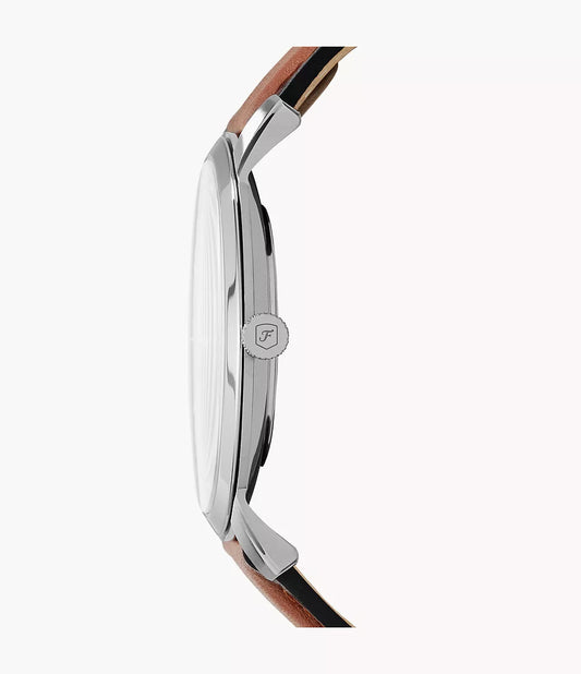 FOSSIL - The Minimalist Slim Three-Hand Light Brown Leather Watch - FS5304